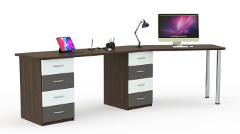 Широкий Письменный стол для двоих Виктория 27 BMS