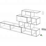 Чертеж Мебельная стенка Mediawand Wohnwand 3 tlg BMS