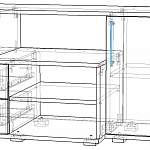 Чертеж Тумба под ТВ Лидер-6 BMS