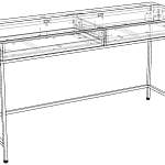 Стол письменный Осло 10 BMS (1580х860х580)