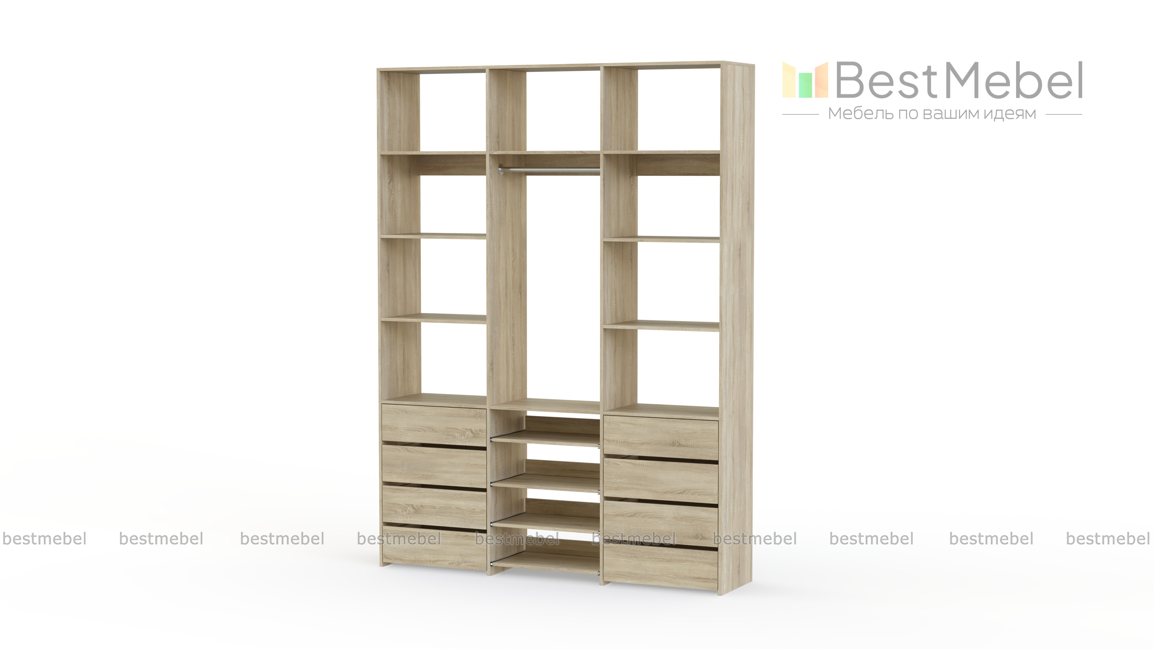 Стеллаж для одежды Мирта 96 BMS