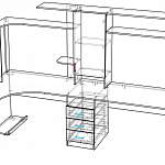 Схема сборки Угловой письменный стол для двоих Канзас 37 BMS