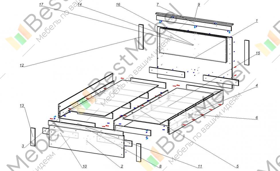 Инструкция по сборке кровати элегия