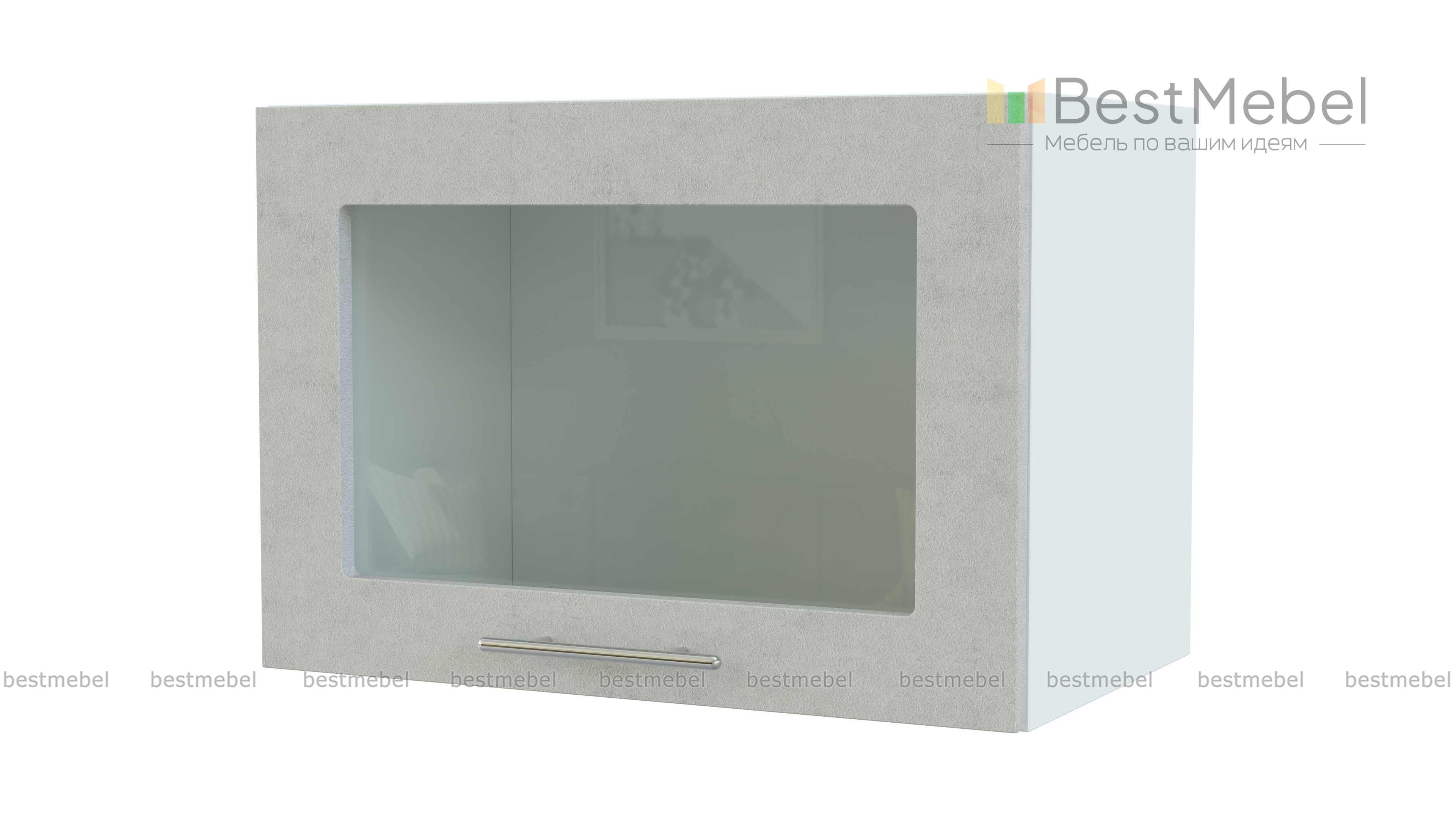 Шкаф верхний газовка со стеклом Оля BMS