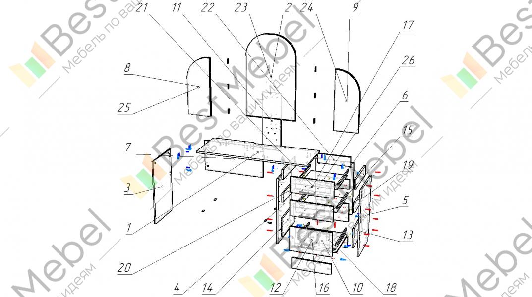 Стол туалетный надежда м 09 схема сборки