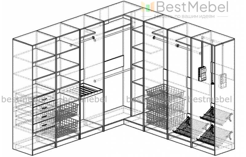 Гардеробная Мишель 6.01 BMS - Фото