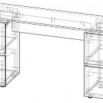 Схема сборки Стол письменный с тумбами Янг BMS