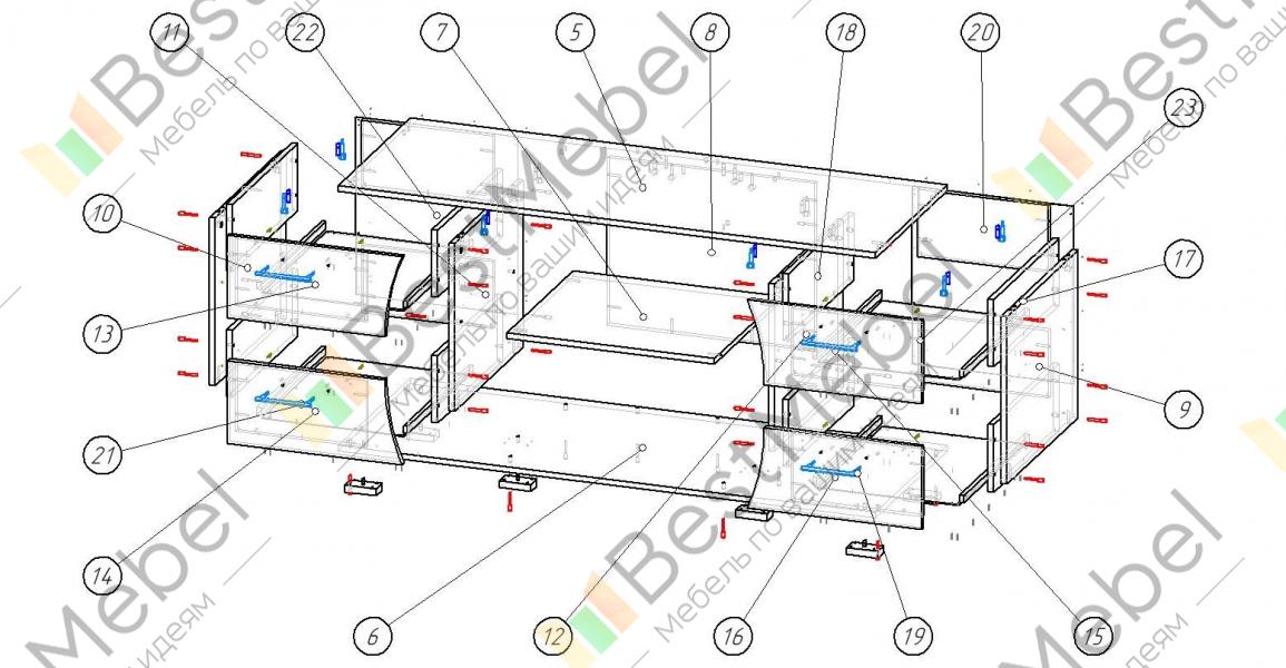 Тумба тв асти схема сборки