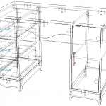 Схема сборки Стол письменный Селина BMS