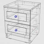 Чертеж Прикроватная тумба Юлианна 2 BMS