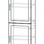 Чертеж Шкаф распашной Гермес BMS