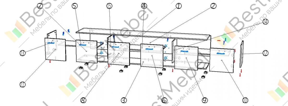 Схема сборки тумбы атл 03