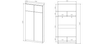 Шкаф распашной Ангард 35 (1100х2400х300)