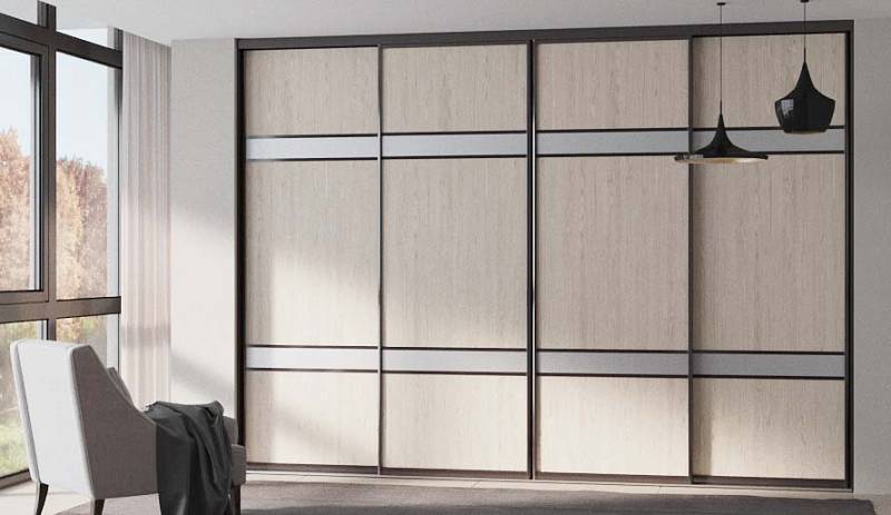 Шкаф-купе Z-274 BMS(Белье - Платье - Платье - Белье (3 полки) (4))