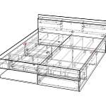 Схема сборки Кровать с 3 ящиками Жасмин 10 BMS