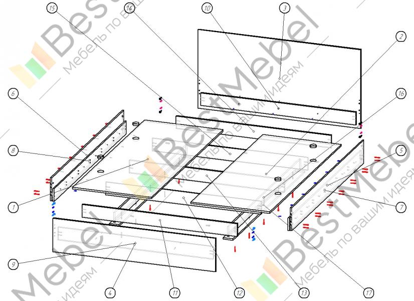 Кровать бася с прикроватным блоком схема сборки