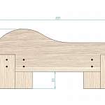 Чертеж Бортик для кровати Сокол BMS