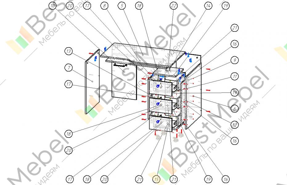 Схема сборки стола каспер - Дом Мебели.ру