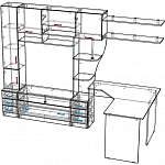 Схема сборки Стенка с рабочим местом Бри BMS