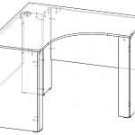 Чертеж Письменный стол Город BMS