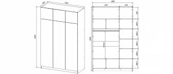 ЭСКИЗ00000794296 Шкаф распашной Ангард 30  (1500х2400х600)