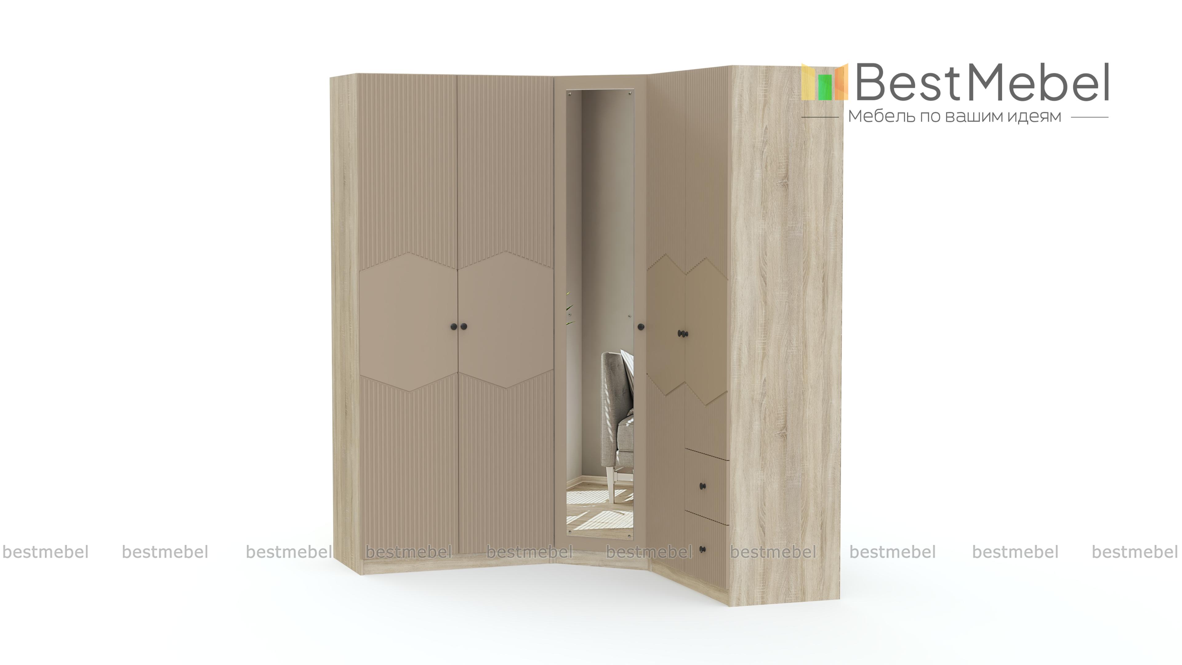 Шкаф угловой Клэр 41 BMS - Фото