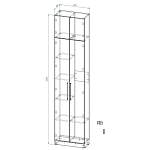 Распашной шкаф Вилета 5 (600х2600х300)