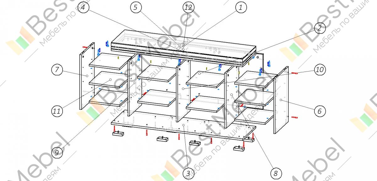 Тумба для обуви восток схема сборки