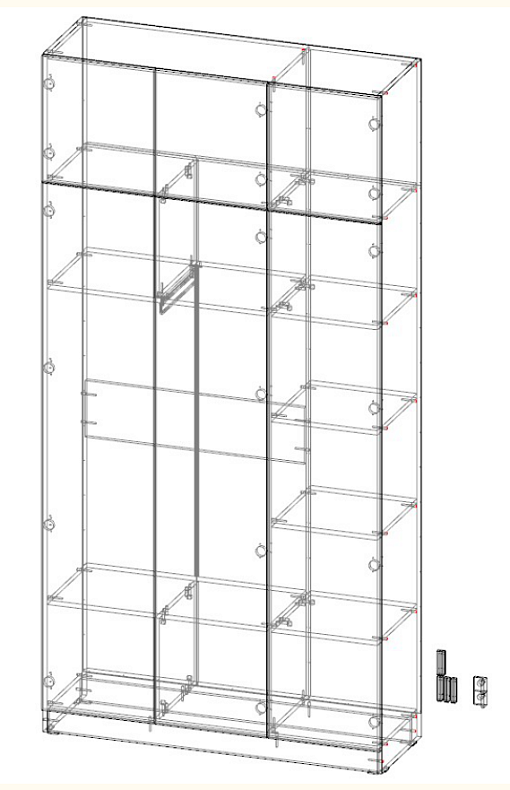 Шкаф распашной Ангард 30 (1200*2400*400)