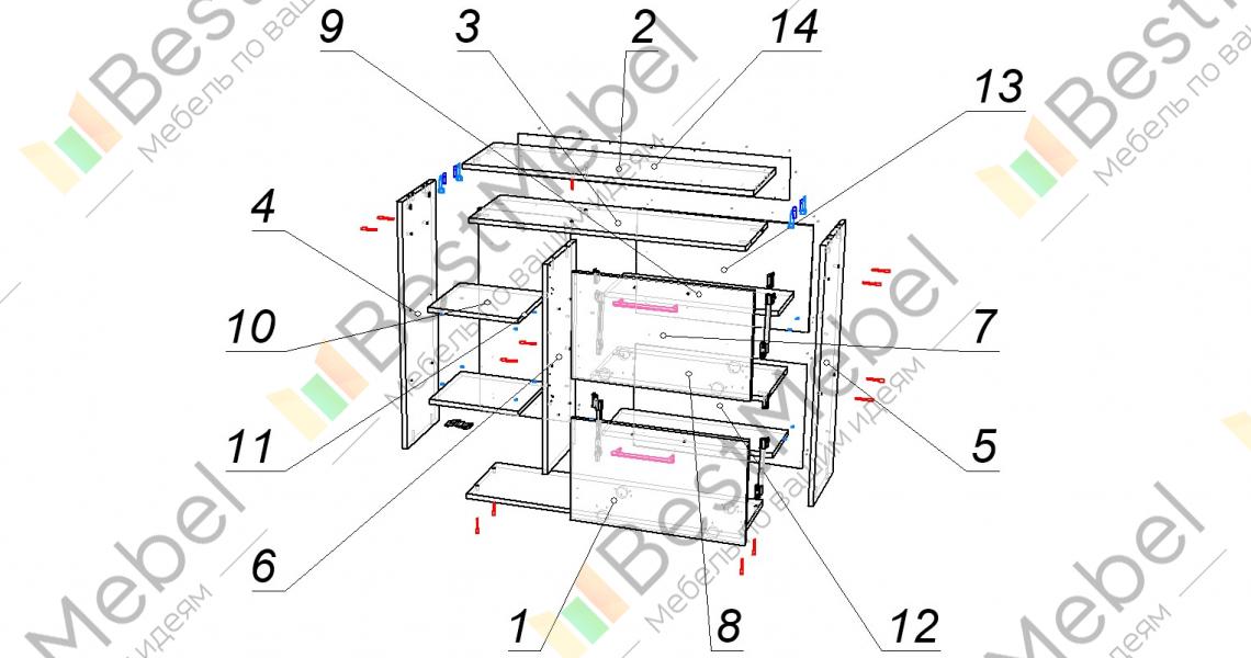 Тумба для обуви восток схема сборки