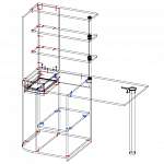 Схема сборки Стол компьютерный Клайн-2 BMS